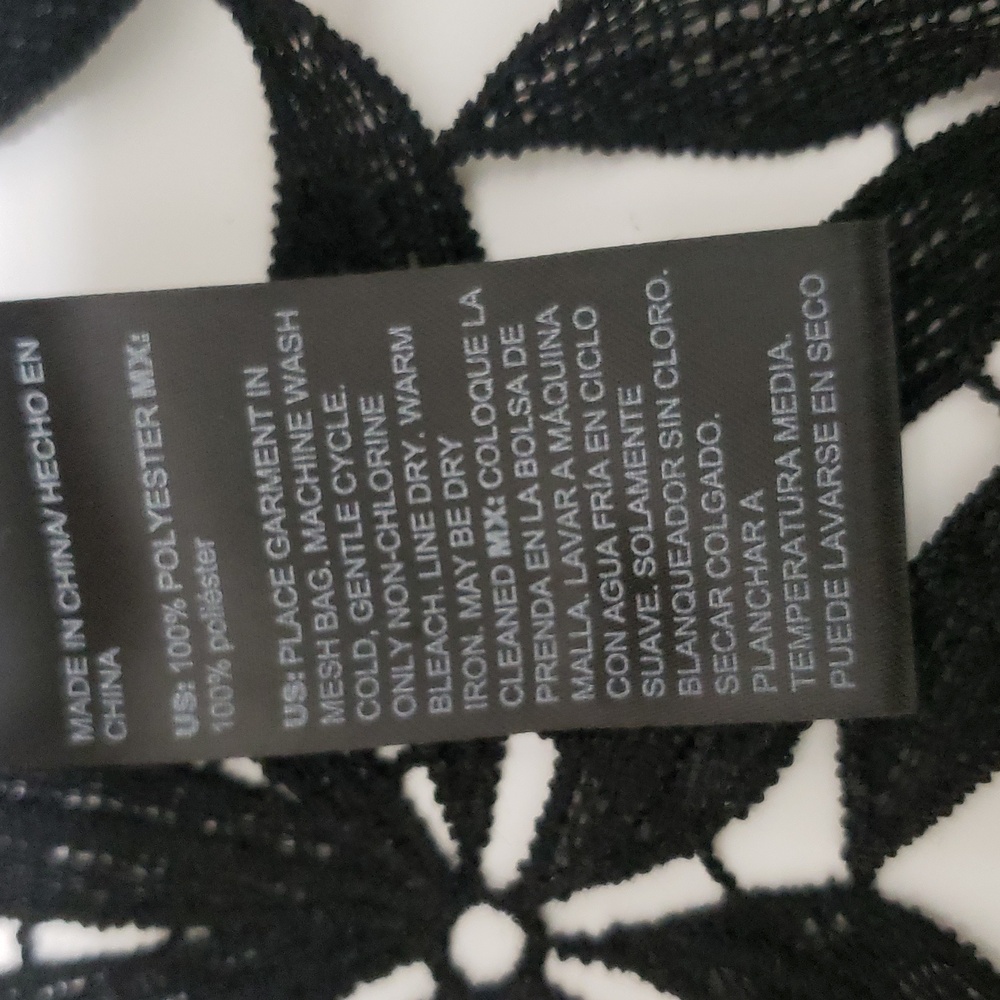 NWT Chico's Black Lace Travelers Overlay - Picture 6 of 9